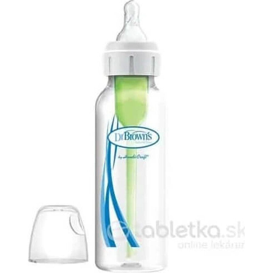 Dr.BROWN'S BABY BOTTLE OPTIONS+ 250 ml 1×1 pc, narrow, 0M+, anti-colic, plastic, white