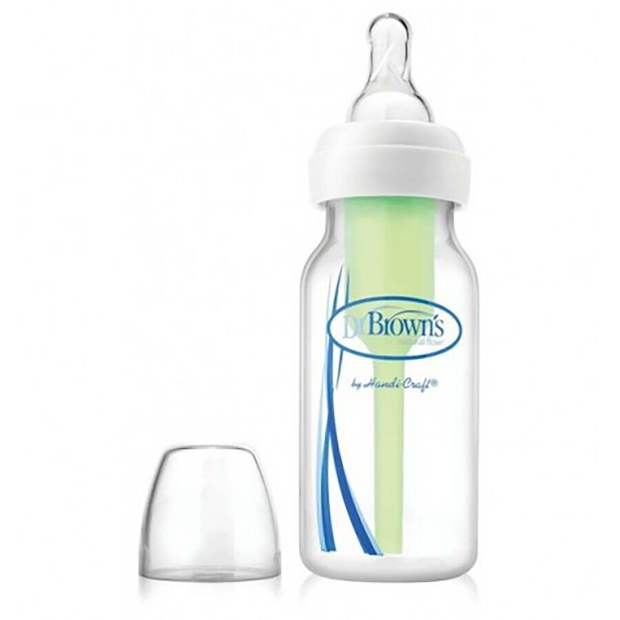 Dr.BROWN'S BABY BOTTLE OPTIONS+ 250 ml 1×1 pc, narrow, 0M+, anti-colic, plastic, white