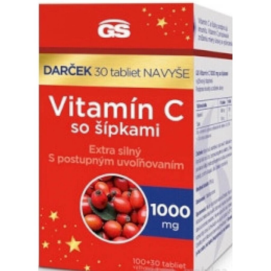 GS Vitamine C1000 avec cynorrhodon 1×130 tbl, complément alimentaire