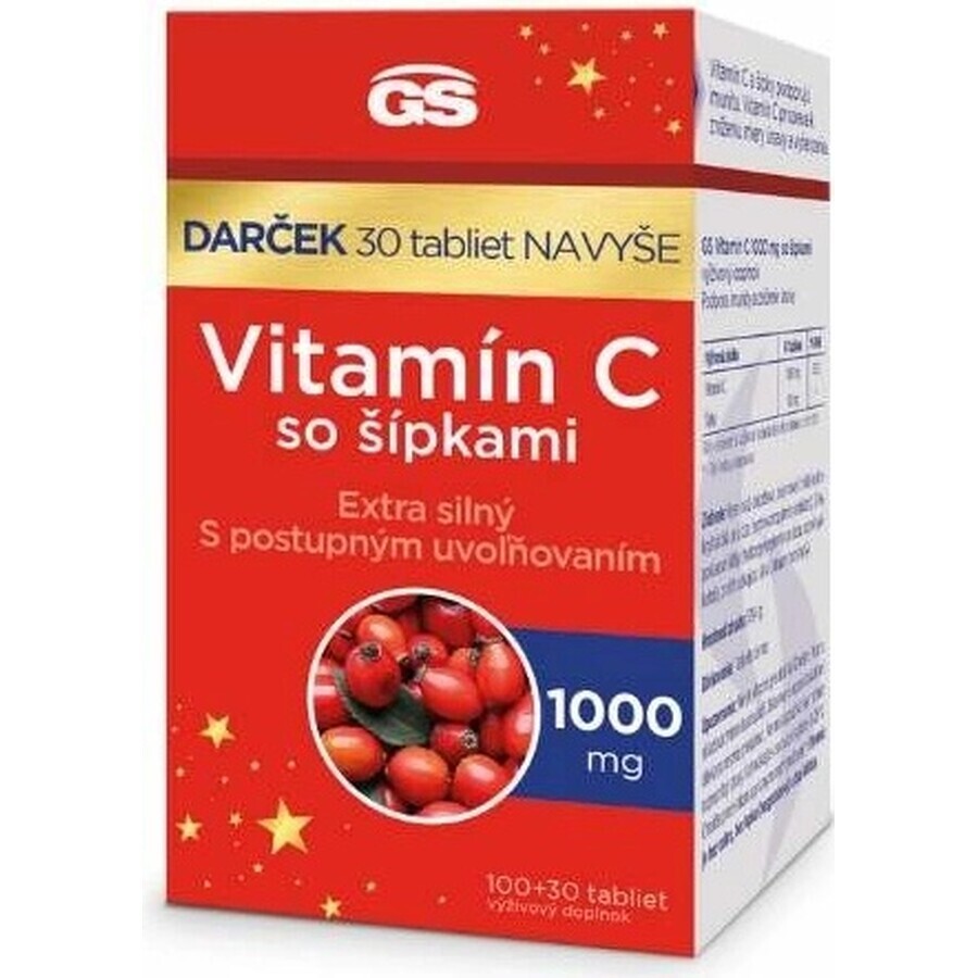 GS Vitamine C1000 avec cynorrhodon 1×130 tbl, complément alimentaire