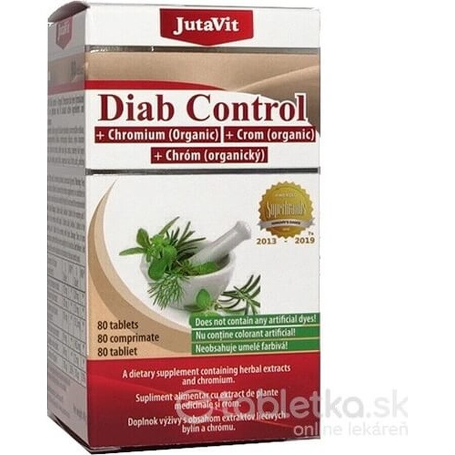 JutaVit Diab Control + chrome organique tbl 1x80 pcs