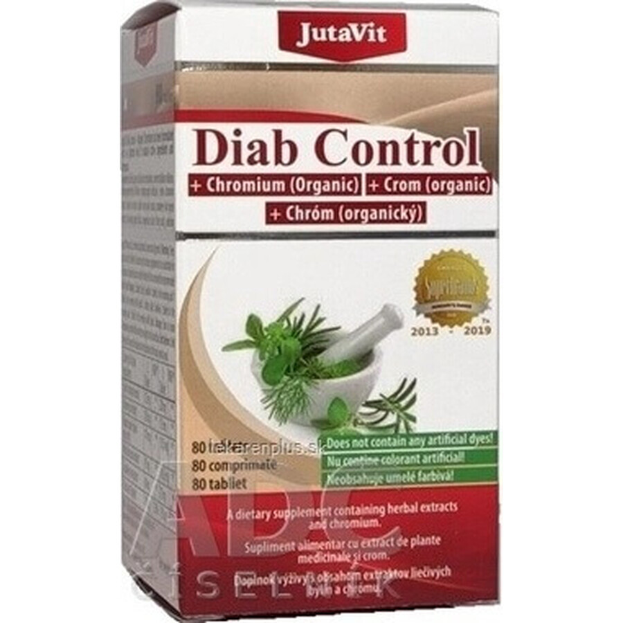 JutaVit Diab Control + chrome organique tbl 1x80 pcs