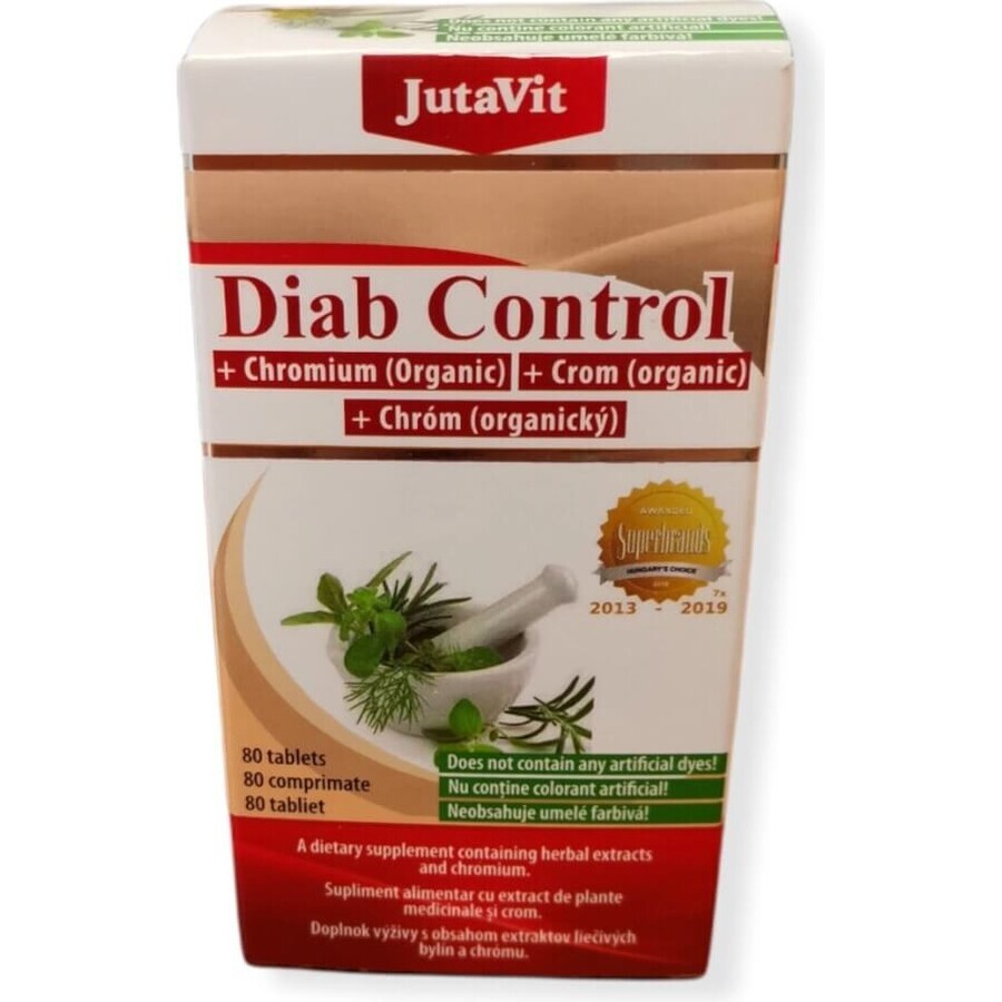 JutaVit Diab Control + chrome organique tbl 1x80 pcs