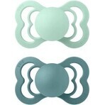 BIBS Sucette suprême en caoutchouc naturel 2 pcs 1×1 pcs - taille 1, Nordic mint / sea island sea