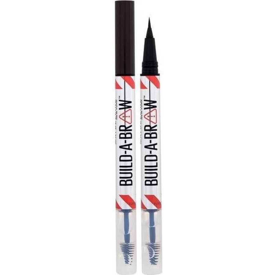 Maybelline New York Build A Brow 260 Deep Brown 1×1 Marqueur et gel à sourcils 1×1, Marqueur et gel à sourcils