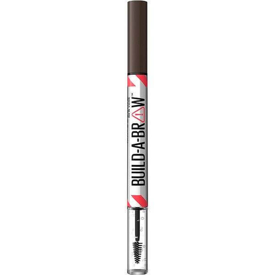 Maybelline New York Build A Brow 260 Deep Brown 1×1 Marqueur et gel à sourcils 1×1, Marqueur et gel à sourcils