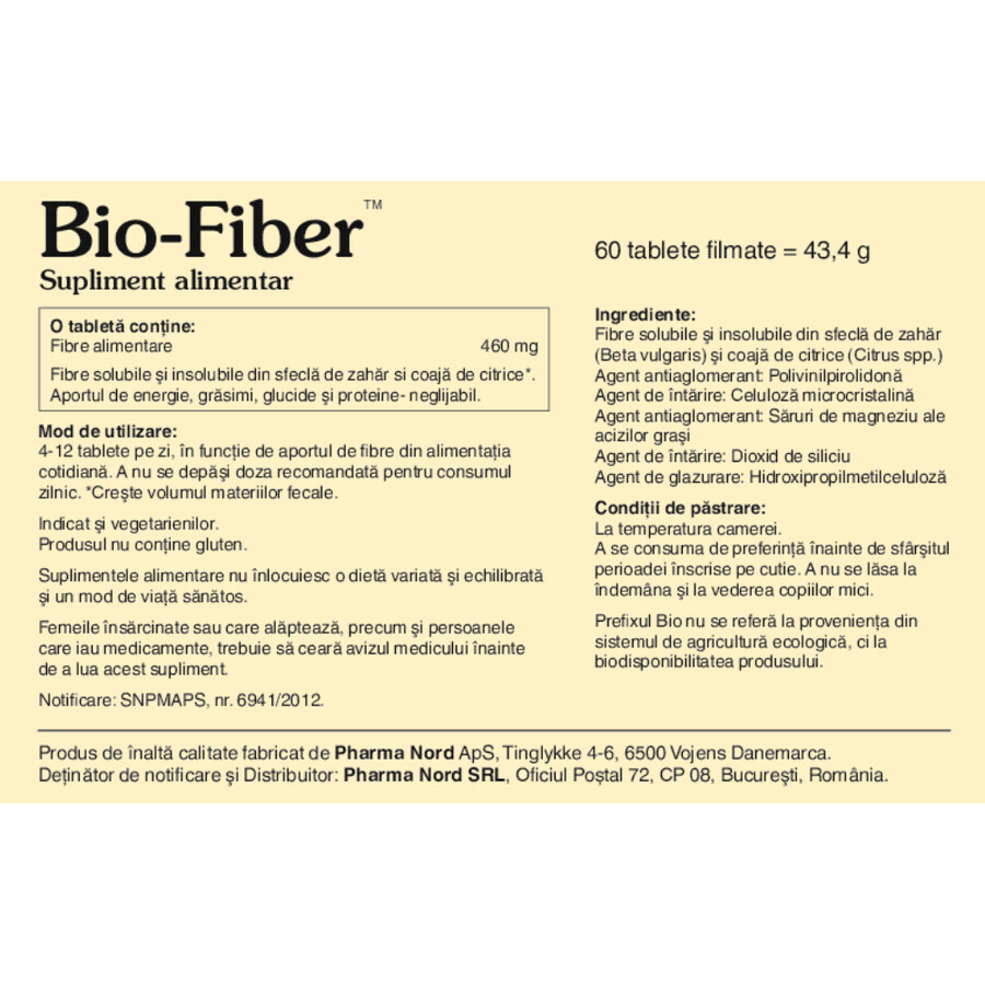 Bio-Fiber, 60 comprimés, Pharma Nord