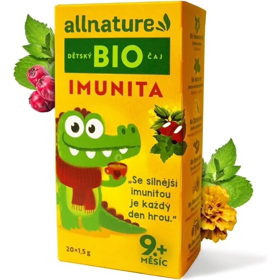 Allnature Organic Children's Tea Immunity 20×1,5 g, thé pour enfants