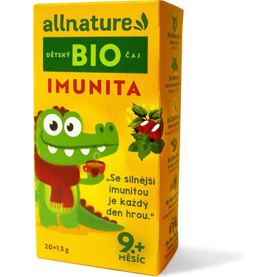 Allnature Organic Children's Tea Immunity 20×1,5 g, thé pour enfants