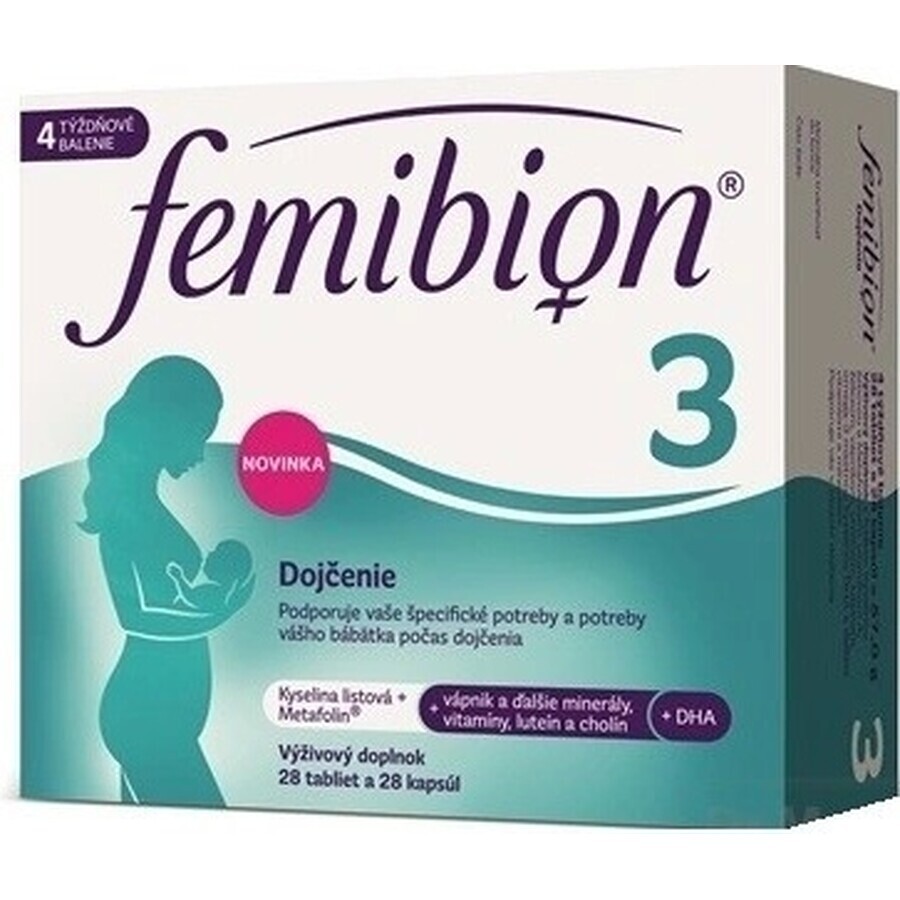 FEMIBION 3 Stillen, 28 tbl + 28 cps 1×28 tbl + 28 cps, Nahrungsergänzungsmittel