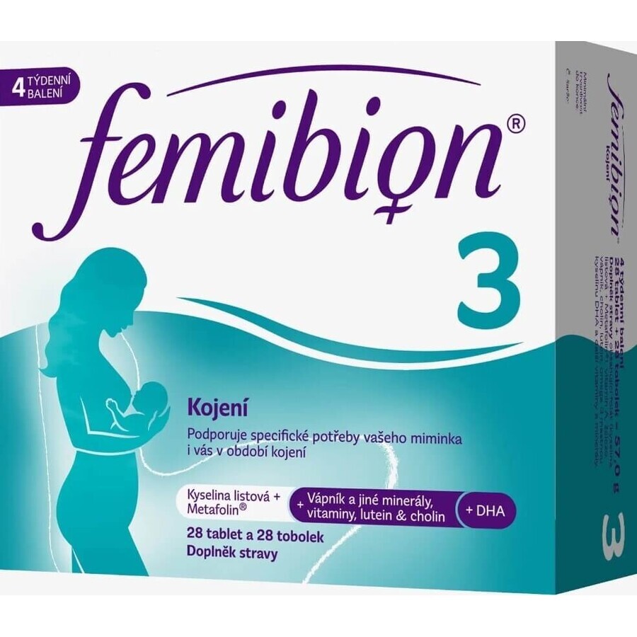 FEMIBION 3 Stillen, 28 tbl + 28 cps 1×28 tbl + 28 cps, Nahrungsergänzungsmittel