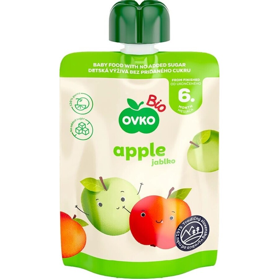 OVKO Organic Baby Food Manzana 1×90 g, cápsula de fruta