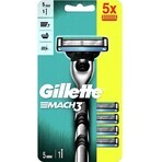 GILLETTE MACH3 SHAVER + 5NH Set 1×1, scheerapparaat + 5 reservekoppen