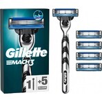 GILLETTE MACH3 SHAVER + 5NH Set 1×1, scheerapparaat + 5 reservekoppen