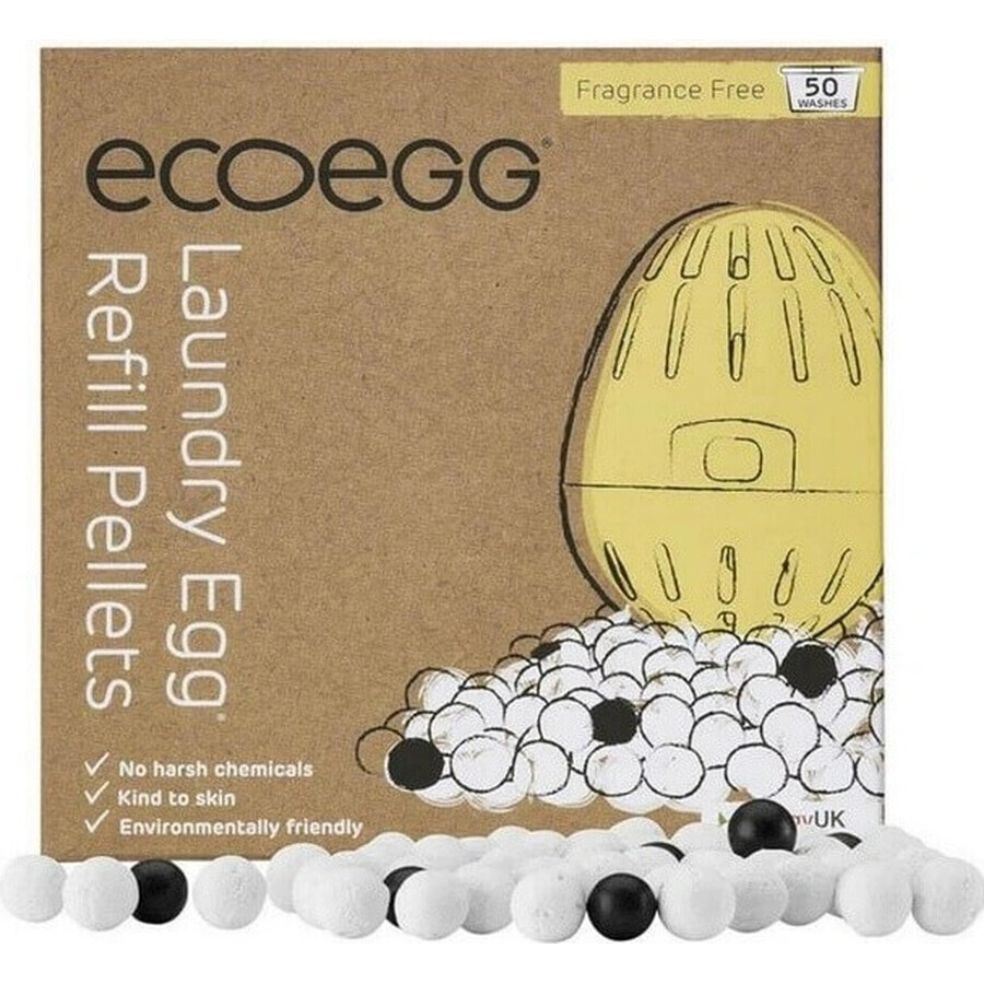 Ecoegg Cartuș pentru ouă de spălat - 50 de spălări fără parfum 1×1 buc, cartuș pentru 50 de spălări