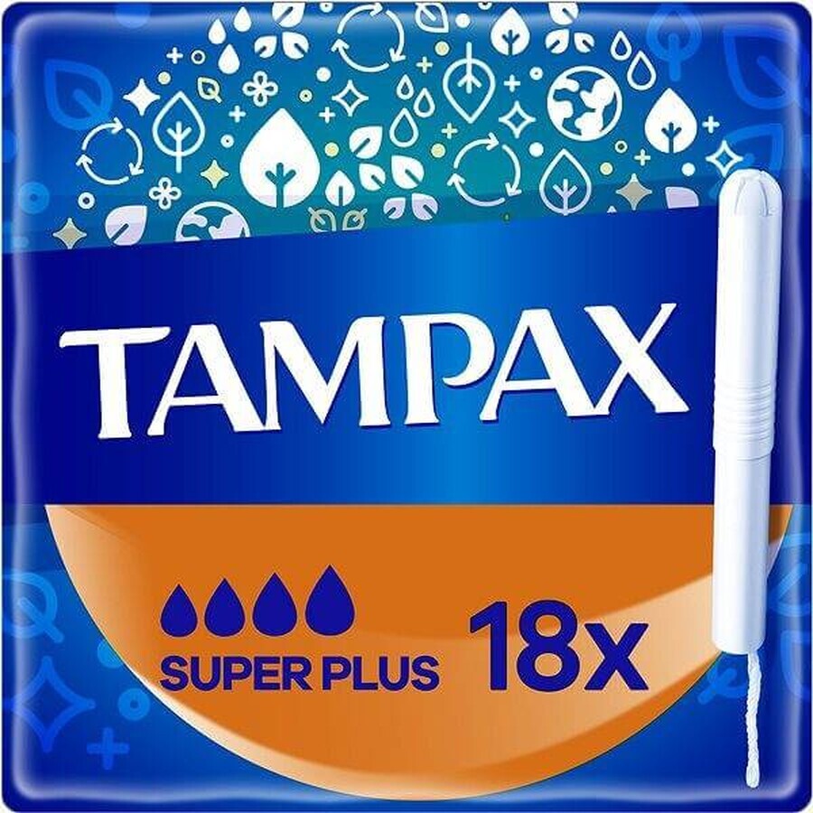 Tampax NON-PLASTIC Super Plus 18 stuks 1×18 stuks, maandverband