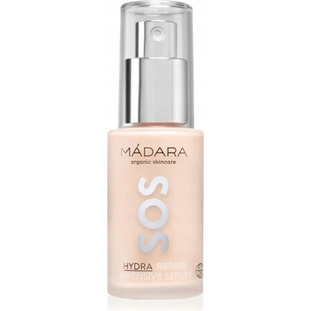 Mádara SOS Hydra, Renewing Intensive Intensive Serum 1×30 ml, sérum certifié pour tous les types de peau