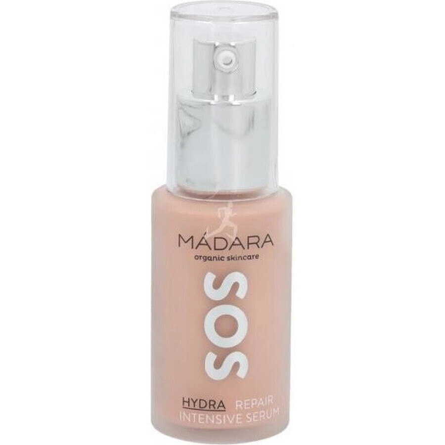 Mádara SOS Hydra, Renewing Intensive Intensive Serum 1×30 ml, sérum certifié pour tous les types de peau