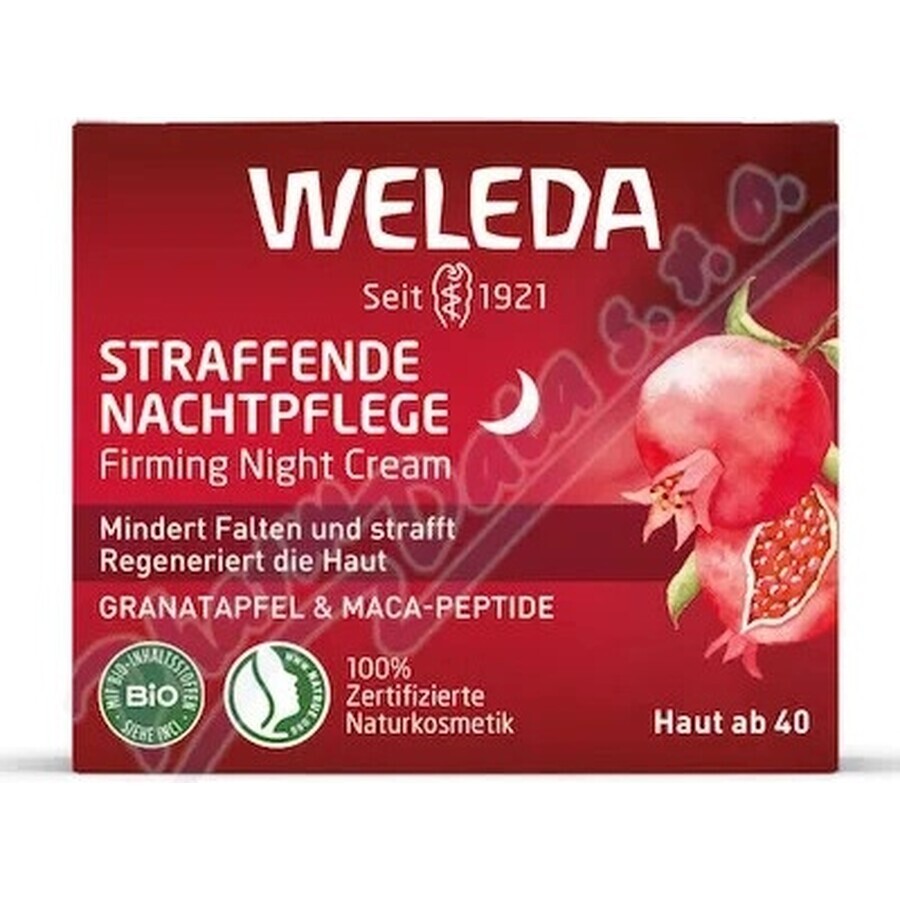 Weleda crème de nuit raffermissante à la grenade et aux peptides de Maca 1×1 pc, crème de nuit pour le visage