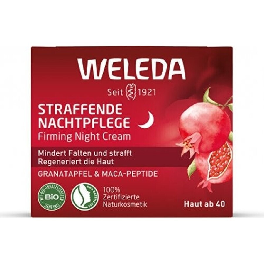 Weleda crème de nuit raffermissante à la grenade et aux peptides de Maca 1×1 pc, crème de nuit pour le visage