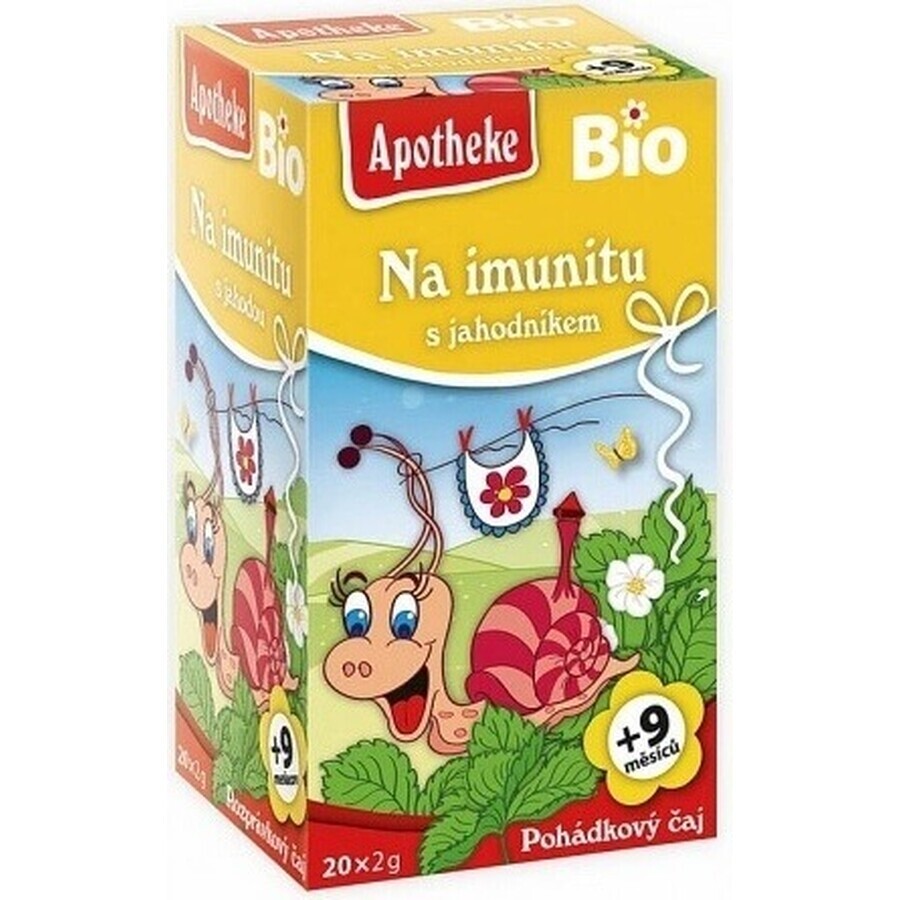 APOTHEKE TALK Pour l'immunité avec des fraises Bio 20×1,5 g, tisane, à partir de la fin du 9ème mois