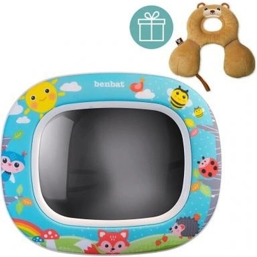 BENBAT Rétroviseur enfant Night&Day - Forest Friends 0m+ 1×1 pc, miroir enfant