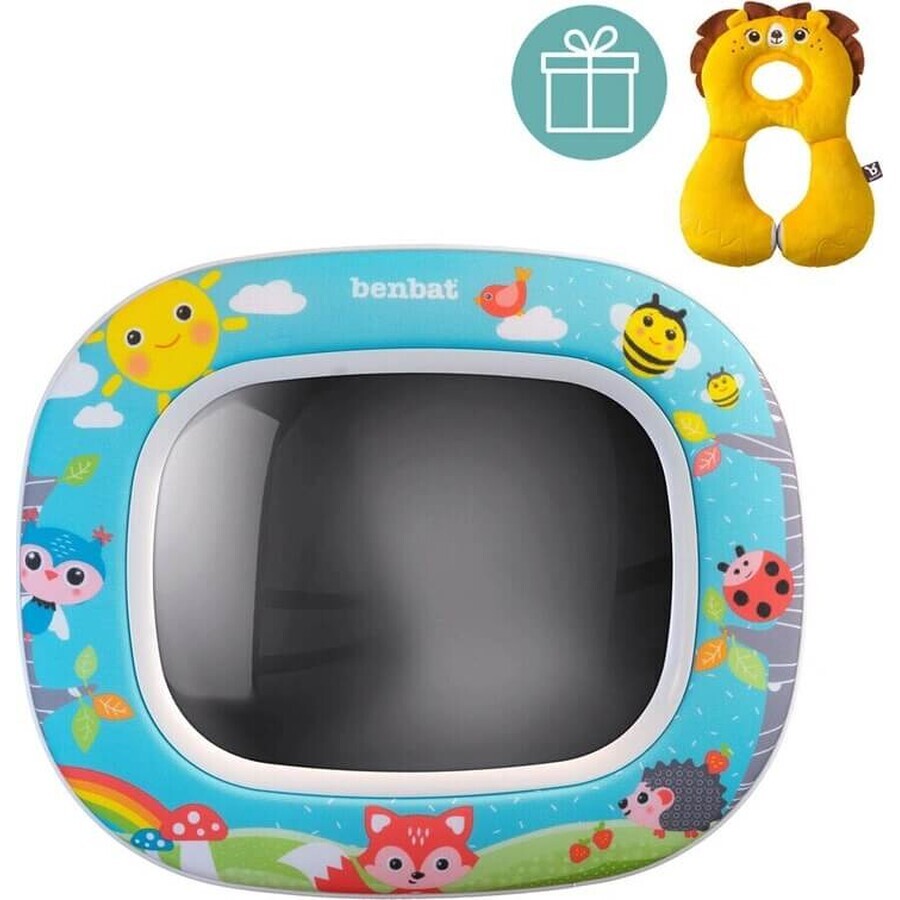 BENBAT Rétroviseur enfant Night&Day - Forest Friends 0m+ 1×1 pc, miroir enfant