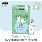 Muumi Baby Pants 6 Junior 12-20 kg, paquete mensual de eco pañales 1×108pcs, eco pañales