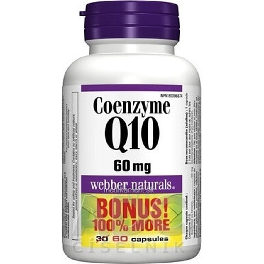 WEBBER NATURALS Coenzyme Q10 60 mg 1×60 cps, food supplement