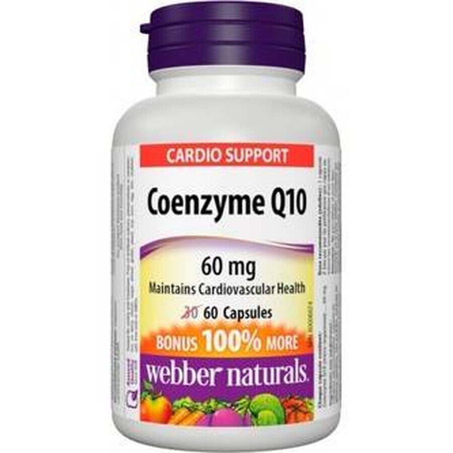 WEBBER NATURALS Coenzyme Q10 60 mg 1×60 cps, food supplement