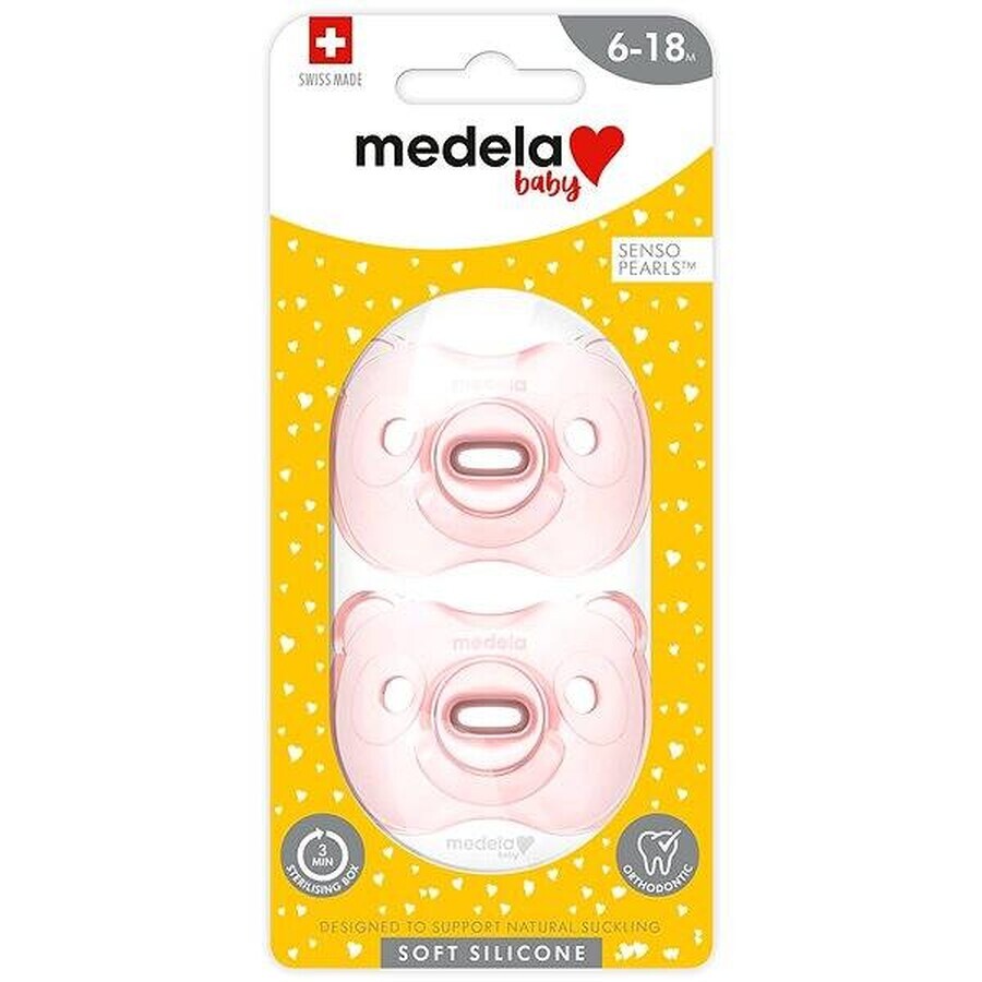 MEDELA SILICONE SOFT SILICONE Sucette pour filles 1×2 pcs