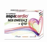 Aspacardio Mix Omega3 + Q10, 30 gélules, Therapy