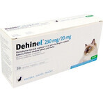 DEHINEL 230 mg/20 mg pour chats 1×30 tbl, médicament