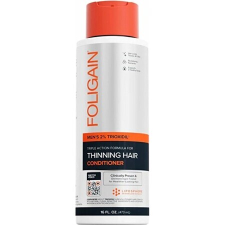 Foligain Triple Action Hair Loss Conditioner cu 2% Trioxidil pentru bărbați 236ml 1×236 ml, balsam pentru căderea părului