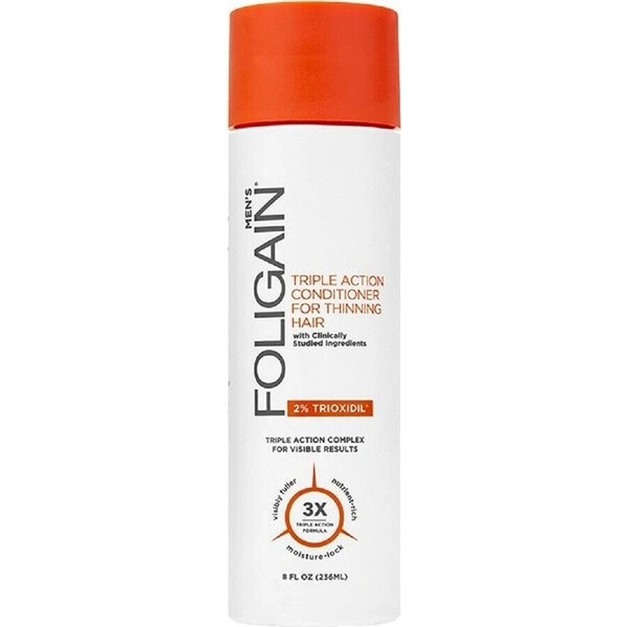 Foligain Triple Action Hair Loss Conditioner cu 2% Trioxidil pentru bărbați 236ml 1×236 ml, balsam pentru căderea părului