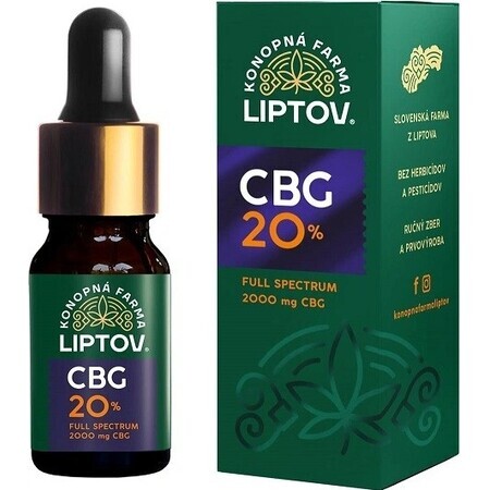 HEMP PHARMA LIPTOV LIPTOV CBG OIL 20% 10ML 1×10 ml