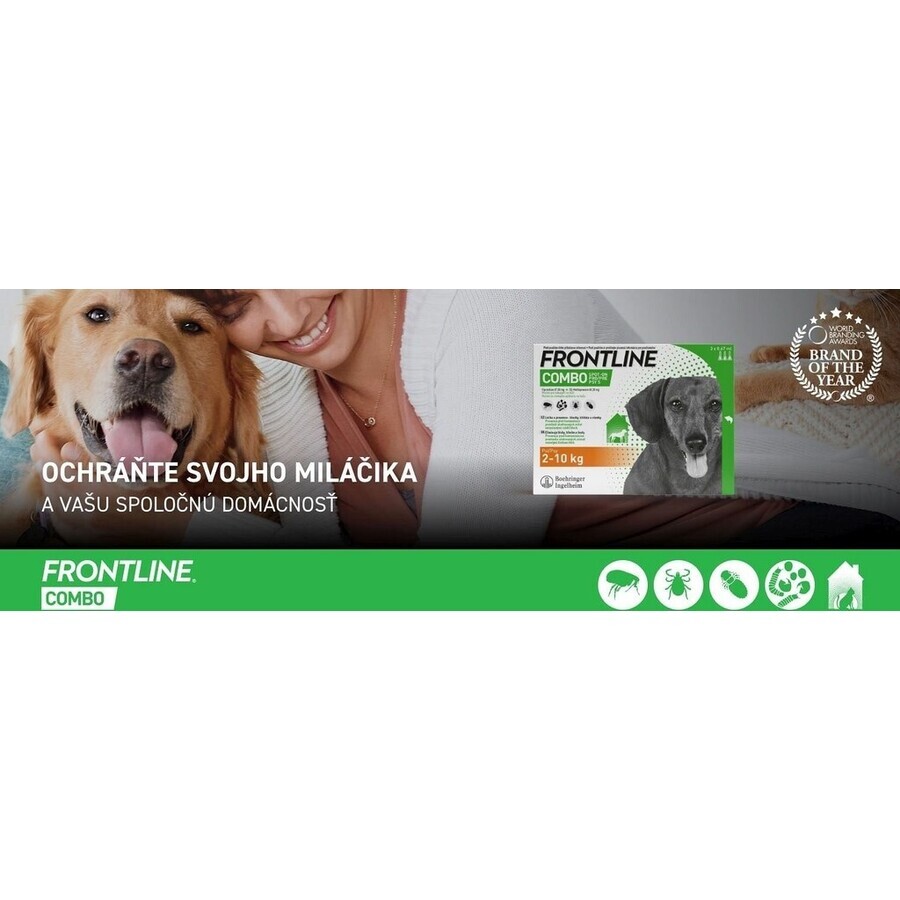 FRONTLINE COMBO spot-on para PERRO M 3 x 1,34 ml 3x1,34 ml, solución para perros