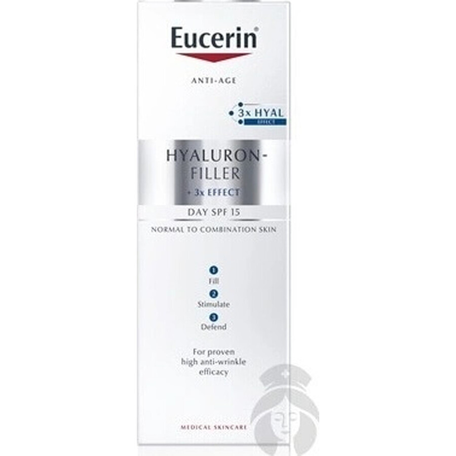 Eucerin HYALURON-FILLER anti-rimpel dagcrème 1×50 ml, crème voor droge huid