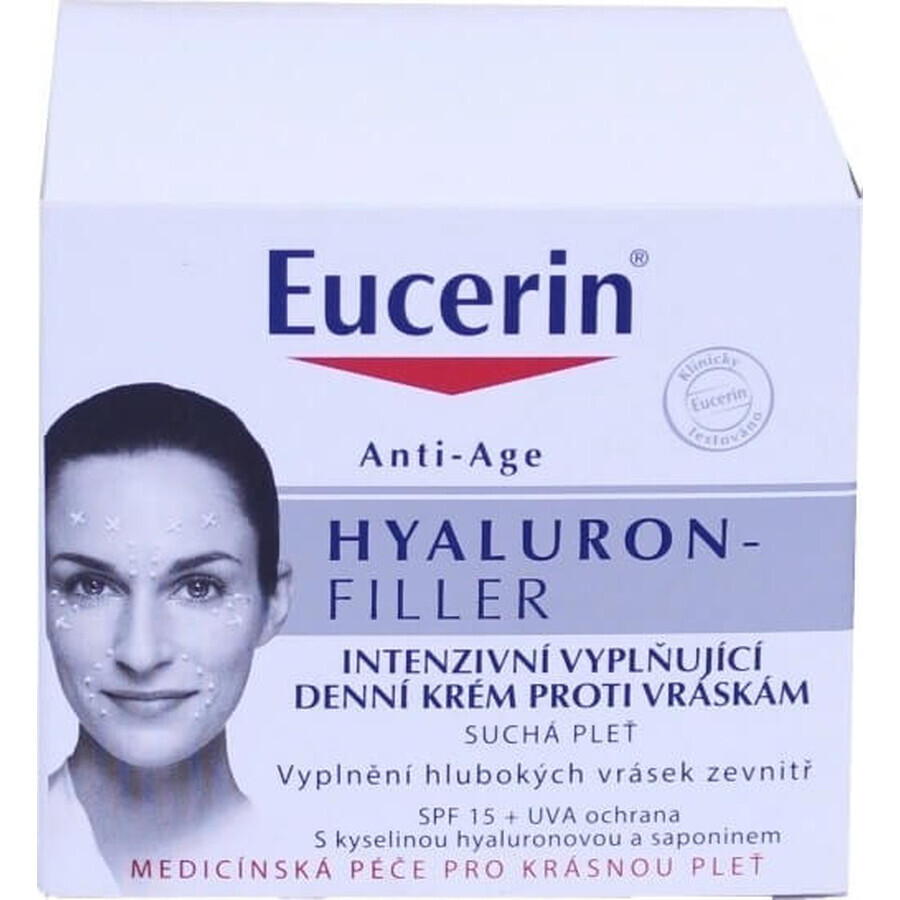 Eucerin HYALURON-FILLER anti-rimpel dagcrème 1×50 ml, crème voor droge huid