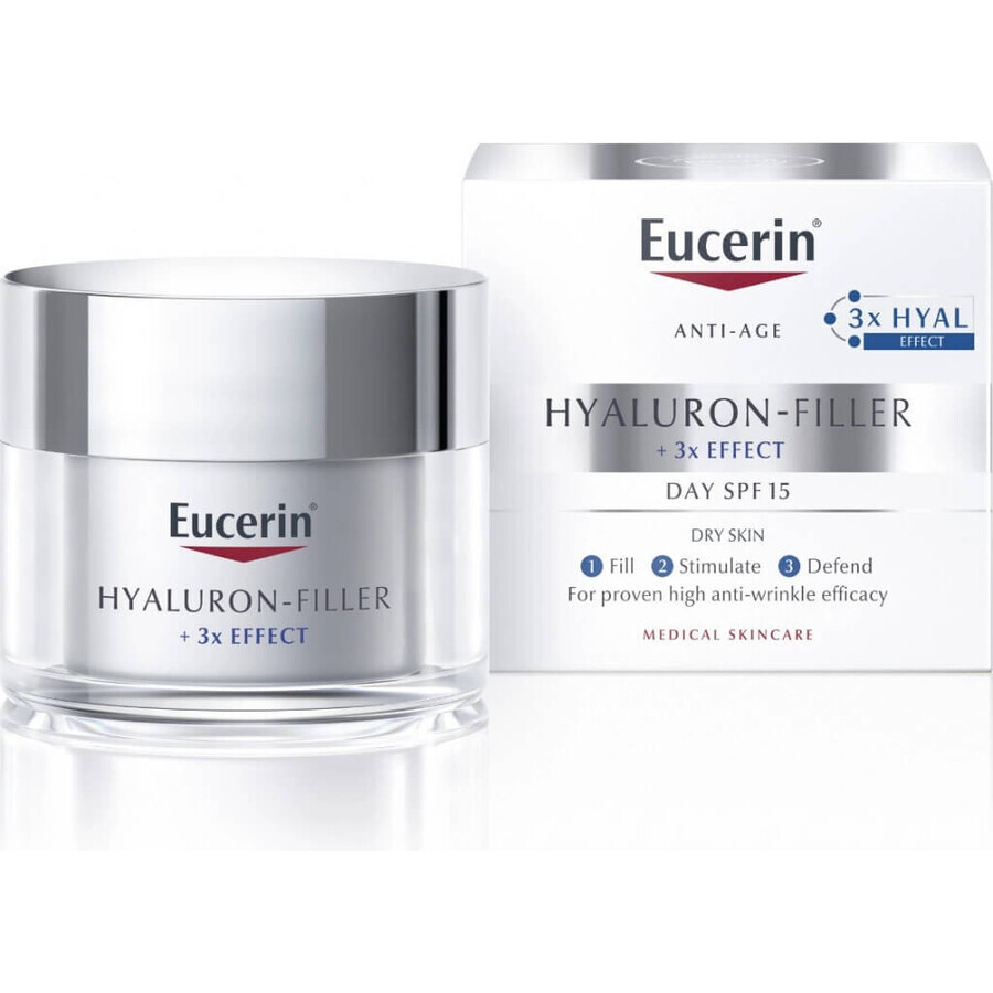 Eucerin HYALURON-FILLER anti-rimpel dagcrème 1×50 ml, crème voor droge huid