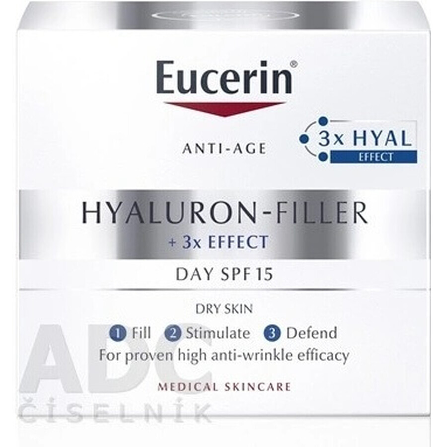 Eucerin HYALURON-FILLER anti-rimpel dagcrème 1×50 ml, crème voor droge huid