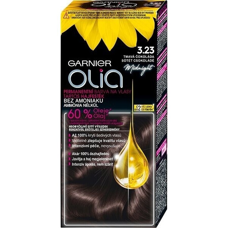 Garnier Olia permanent hair color 3.23 Dark Chocolate 1×1 set, permanent hair color