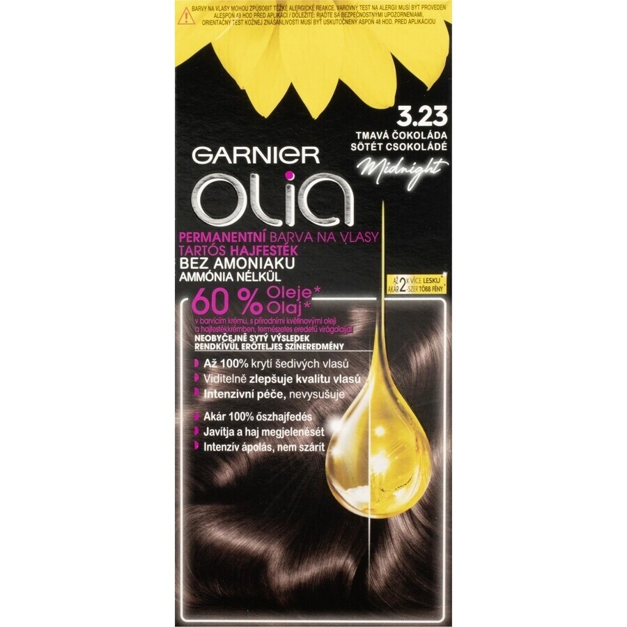 Garnier Olia permanent hair color 3.23 Dark Chocolate 1×1 set, permanent hair color