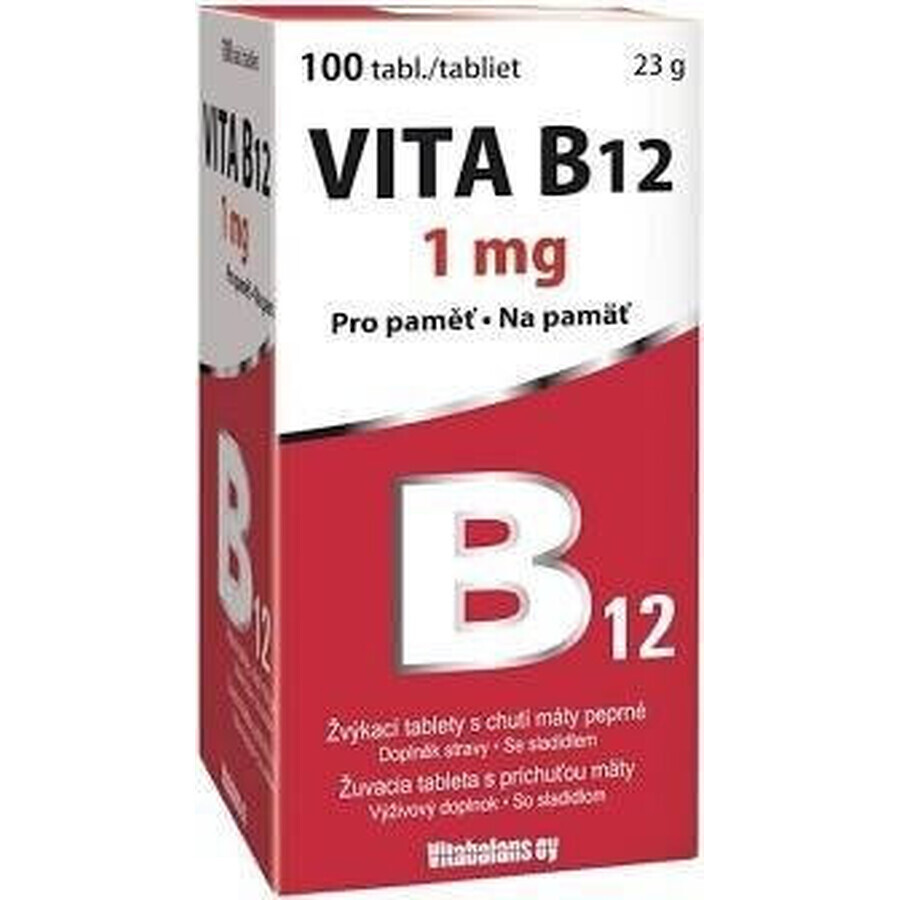 Vitabalans VITA VITA B12 1 mg 1×100 tbl, B12 as chewable tablets