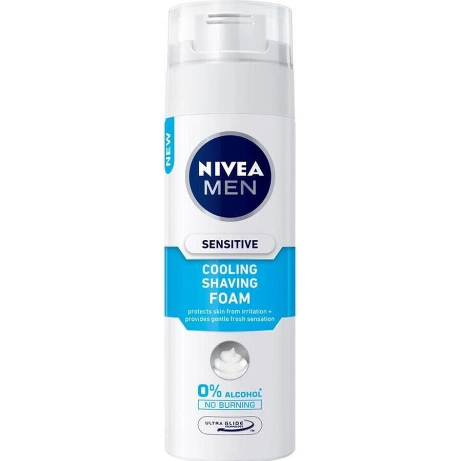 NIVEA MEN Sensitive Cooling 1×200 ml, spumă de ras