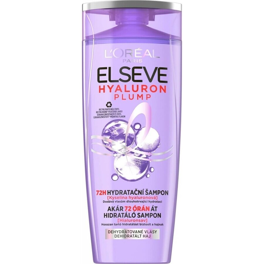 L'Oréal Paris L'Oréal Paris Elseve Hyaluron Plump 72H șampon hidratant cu acid hialuronic 1×250 ml, șampon hidratant