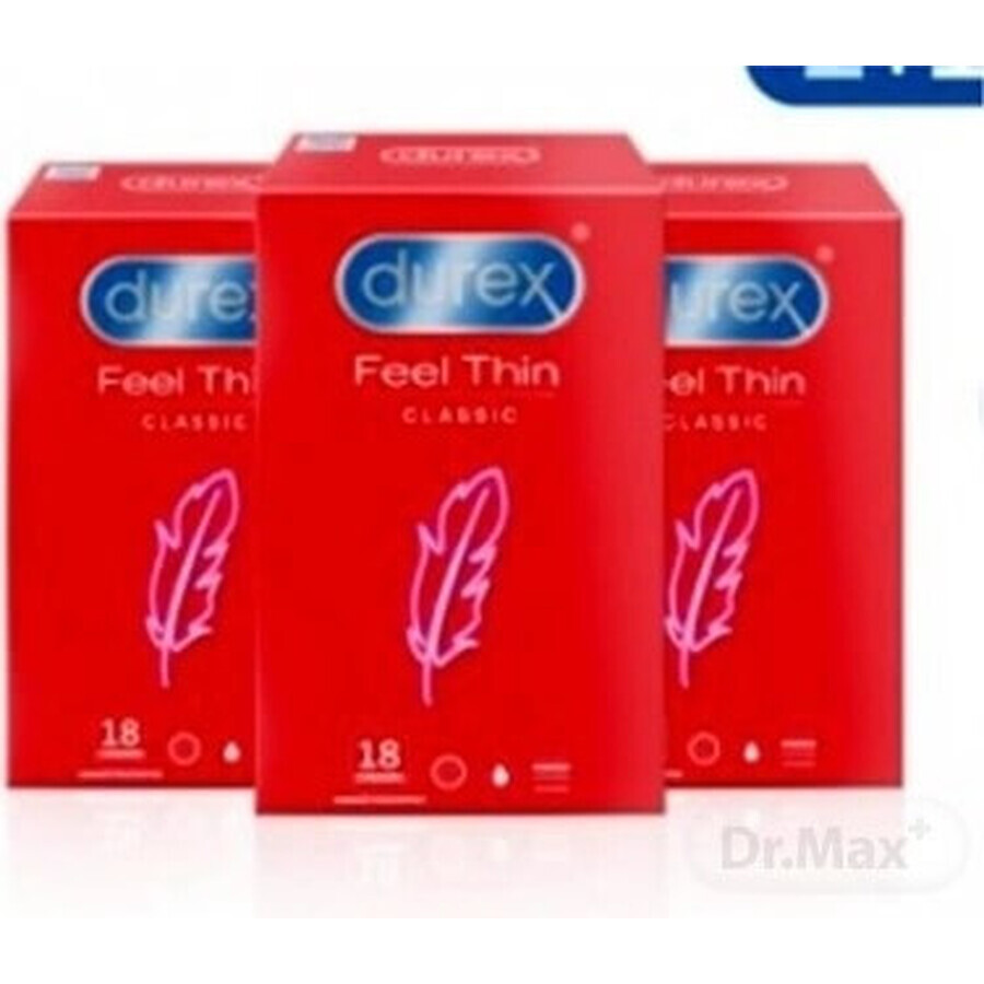 DUREX Feel Thin Extra Lubricated pack 1×54 pcs, préservatifs