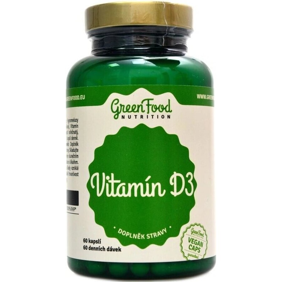 GreenFood Nutrition Vegan Vit D3 60cps 1×60 cps