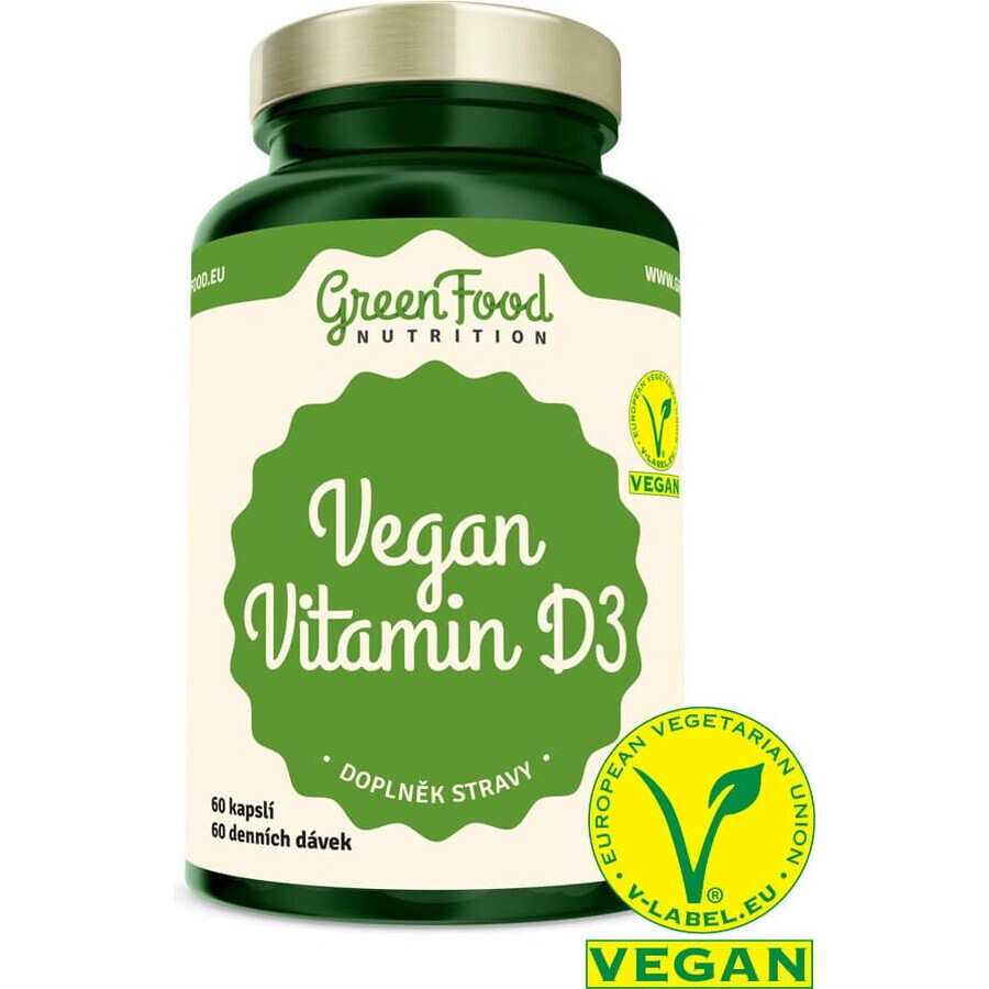 GreenFood Nutrition Vegan Vit D3 60cps 1×60 cps