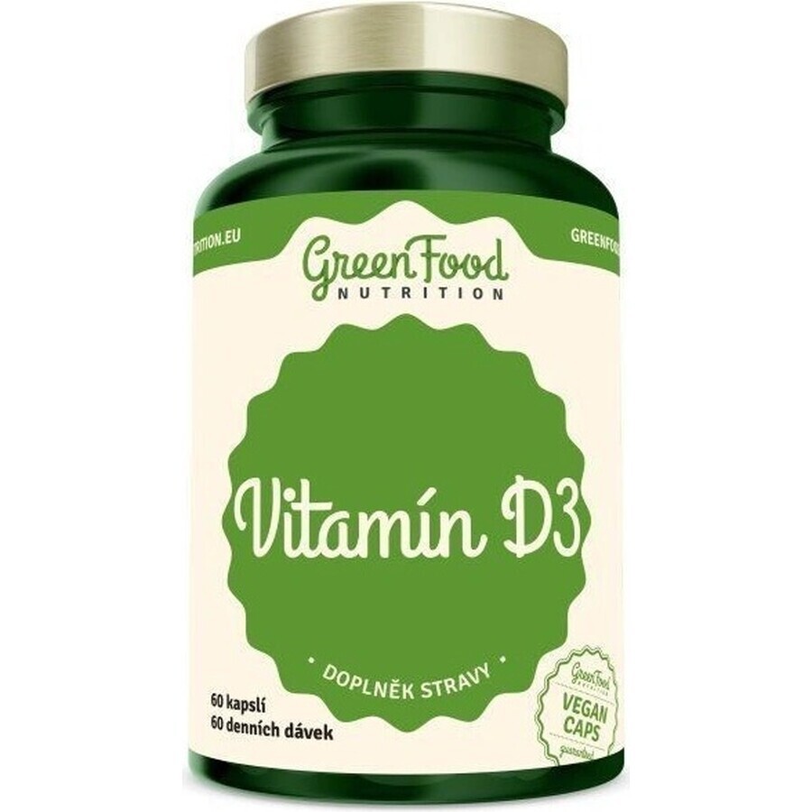 GreenFood Nutrition Vegan Vit D3 60cps 1×60 cps